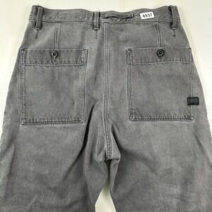 G-Star RAW High Rise Baggy Jeans 32x32 Gray Black Relaxed Worker Chino Tapered